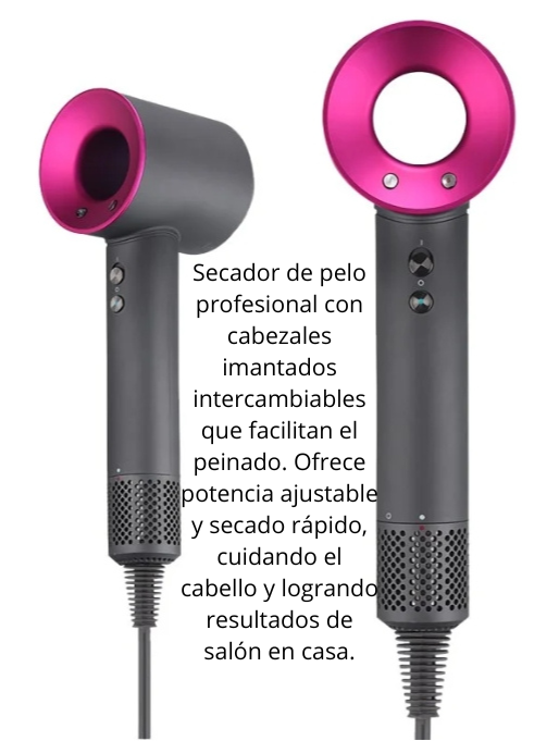 Secador de pelo profesional con cabezales imantados